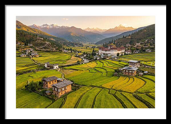 Golden Hour Over Paro Valley