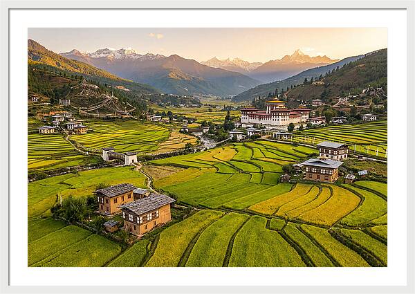 Golden Hour Over Paro Valley