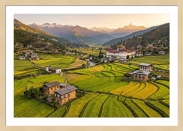 Golden Hour Over Paro Valley