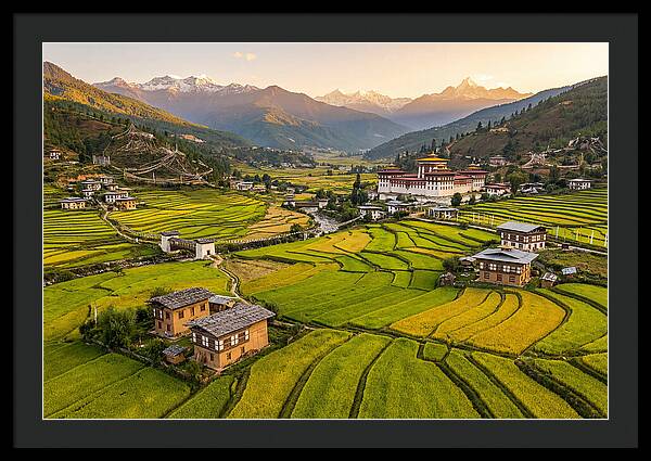 Golden Hour Over Paro Valley