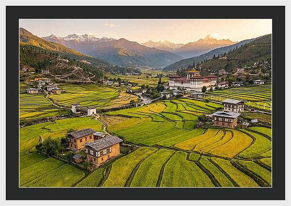 Golden Hour Over Paro Valley