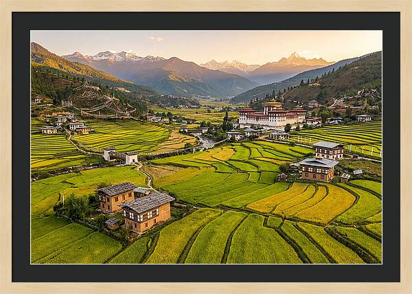 Golden Hour Over Paro Valley