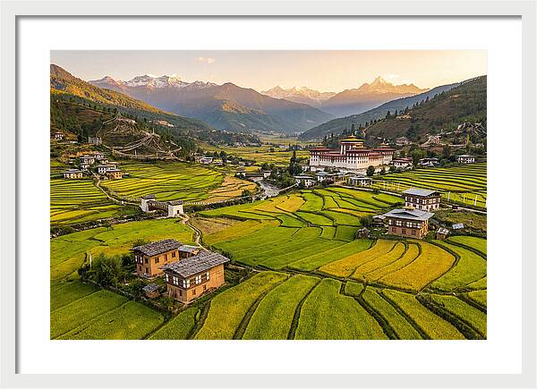 Golden Hour Over Paro Valley