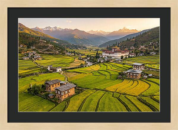 Golden Hour Over Paro Valley
