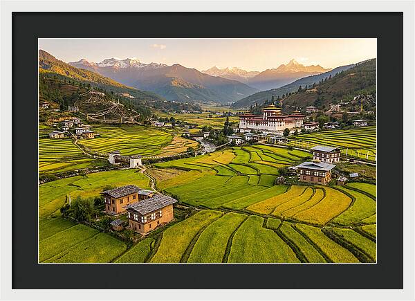 Golden Hour Over Paro Valley