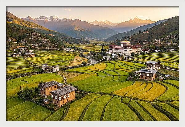 Golden Hour Over Paro Valley
