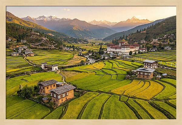 Golden Hour Over Paro Valley
