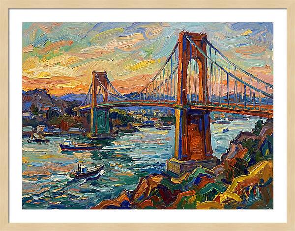 Golden Hour Over The Bridge
