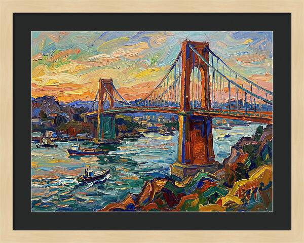 Golden Hour Over The Bridge