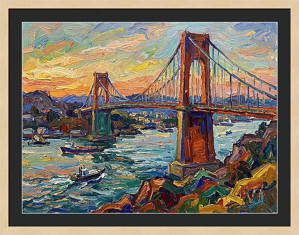 Golden Hour Over The Bridge