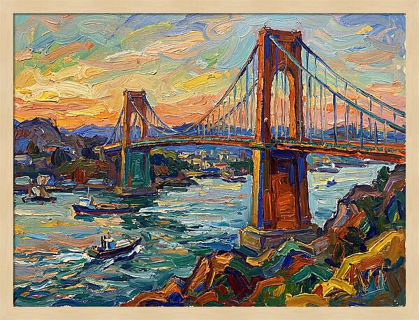 Golden Hour Over The Bridge