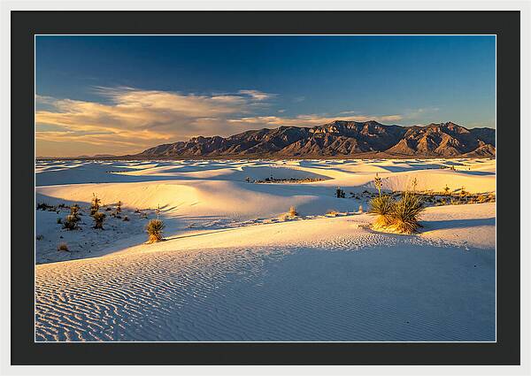 Golden Hour Over White Sands