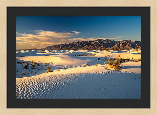 Golden Hour Over White Sands