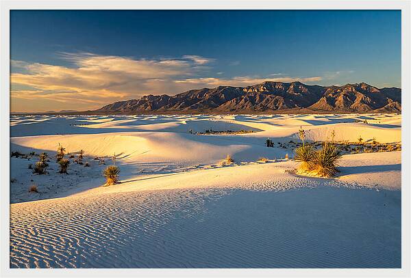 Golden Hour Over White Sands