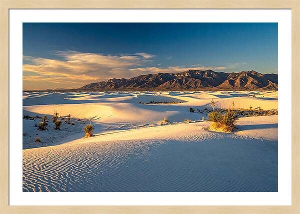 Golden Hour Over White Sands