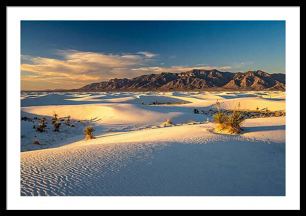 Golden Hour Over White Sands