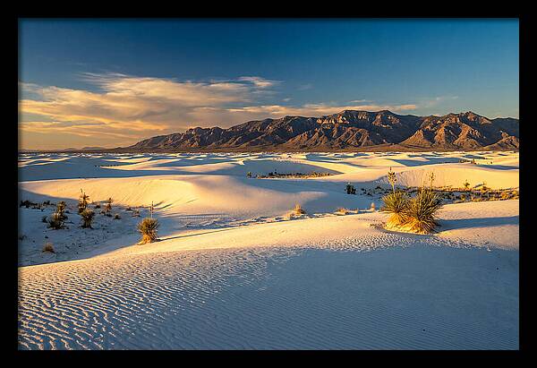 Golden Hour Over White Sands