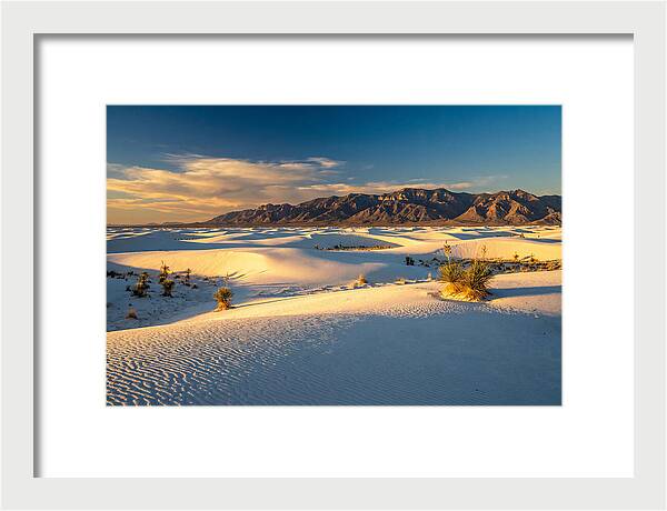 Golden Hour Over White Sands