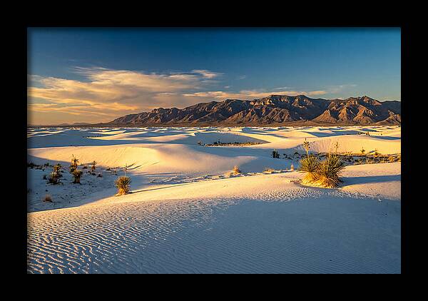Golden Hour Over White Sands
