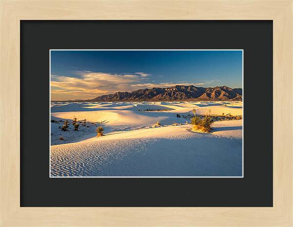 Golden Hour Over White Sands