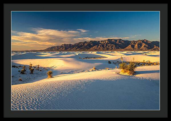 Golden Hour Over White Sands