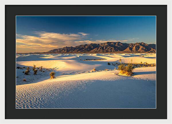 Golden Hour Over White Sands