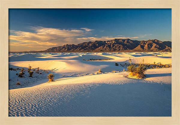 Golden Hour Over White Sands
