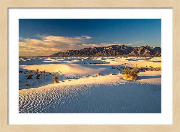 Golden Hour Over White Sands