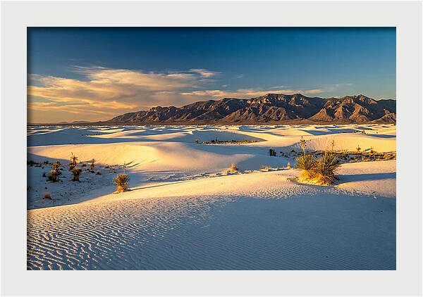 Golden Hour Over White Sands