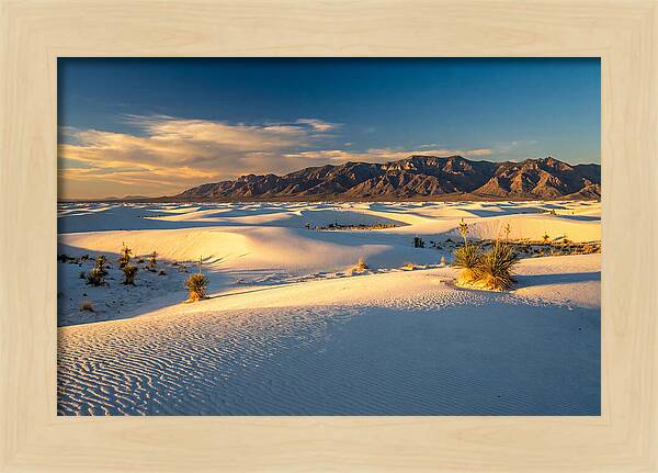 Golden Hour Over White Sands
