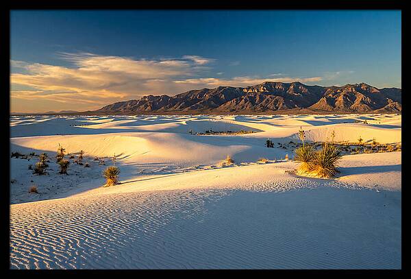Golden Hour Over White Sands