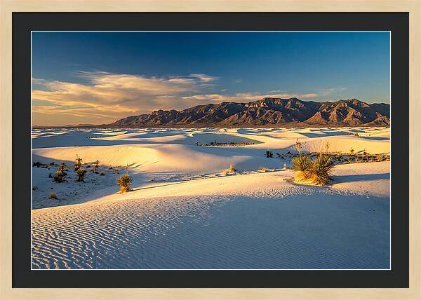Golden Hour Over White Sands