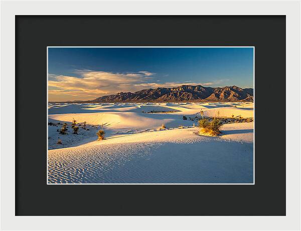 Golden Hour Over White Sands