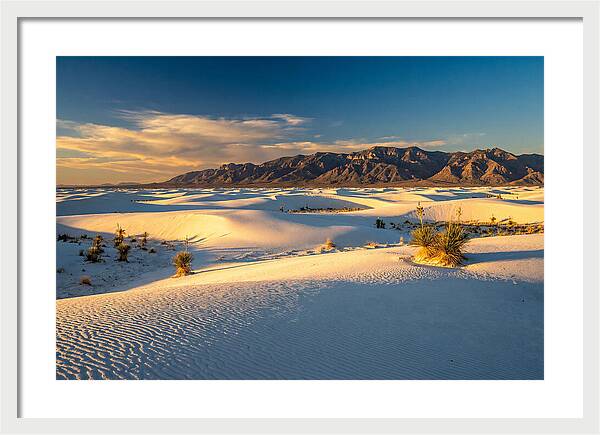Golden Hour Over White Sands