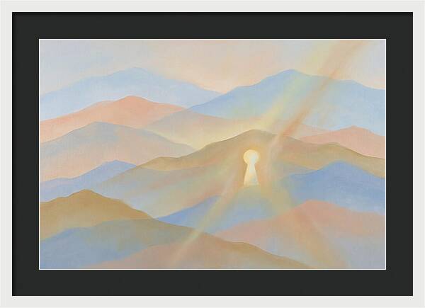 Golden Light Rays Through Keyhole