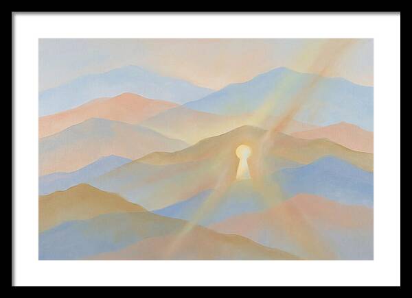 Golden Light Rays Through Keyhole