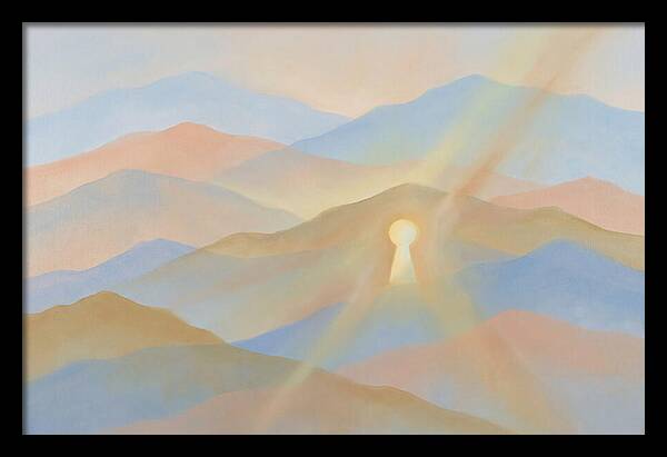 Golden Light Rays Through Keyhole