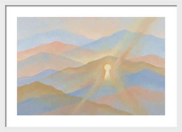 Golden Light Rays Through Keyhole
