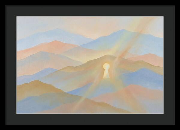 Golden Light Rays Through Keyhole