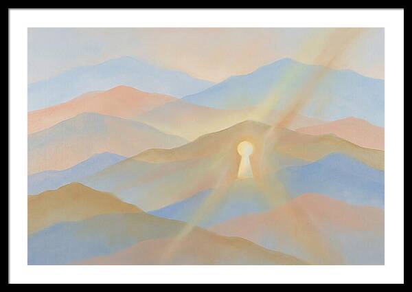Golden Light Rays Through Keyhole