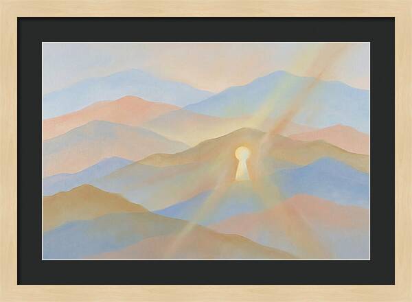 Golden Light Rays Through Keyhole