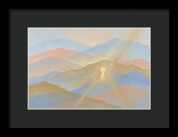 Golden Light Rays Through Keyhole