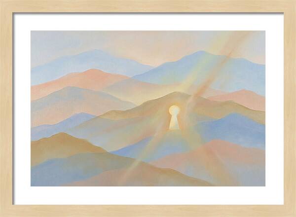 Golden Light Rays Through Keyhole