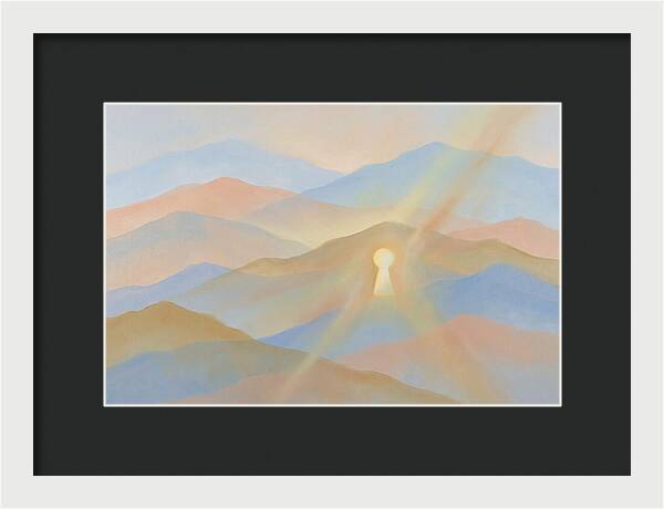 Golden Light Rays Through Keyhole