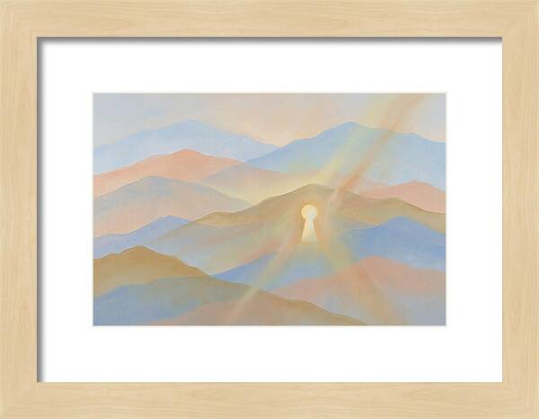 Golden Light Rays Through Keyhole