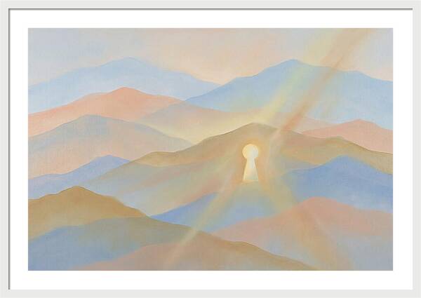 Golden Light Rays Through Keyhole