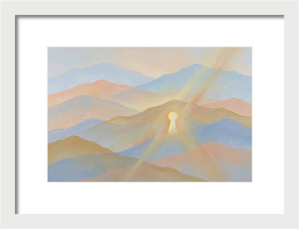 Golden Light Rays Through Keyhole