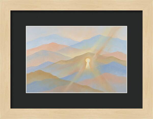 Golden Light Rays Through Keyhole