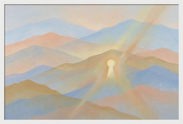 Golden Light Rays Through Keyhole