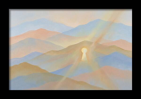 Golden Light Rays Through Keyhole